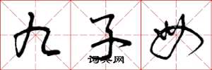 曾慶福九子母草書怎么寫
