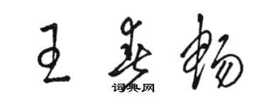 駱恆光王春暢草書個性簽名怎么寫