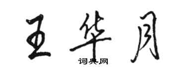 駱恆光王華月行書個性簽名怎么寫