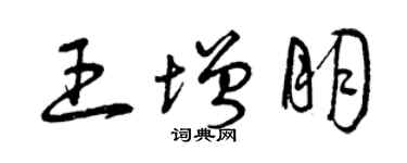 曾慶福王增朋草書個性簽名怎么寫