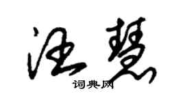 朱錫榮汪慧草書個性簽名怎么寫