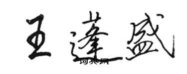 駱恆光王蓬盛行書個性簽名怎么寫