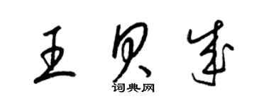 梁錦英王貝成草書個性簽名怎么寫