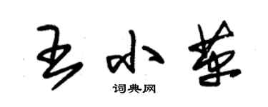 朱錫榮王小革草書個性簽名怎么寫