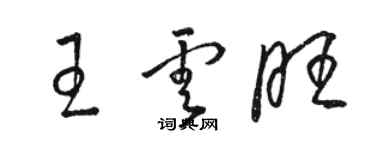 駱恆光王雲旺草書個性簽名怎么寫