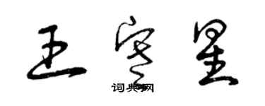 曾慶福王寒星草書個性簽名怎么寫