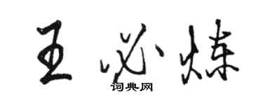 駱恆光王必煉行書個性簽名怎么寫