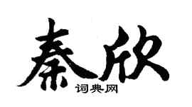 胡問遂秦欣行書個性簽名怎么寫