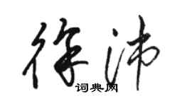 駱恆光徐沛草書個性簽名怎么寫