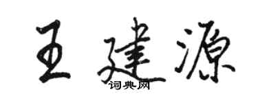 駱恆光王建源行書個性簽名怎么寫