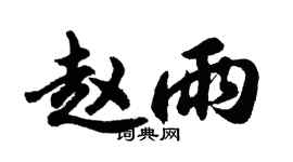 胡問遂趙雨行書個性簽名怎么寫