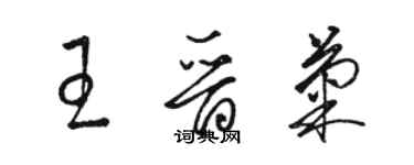 駱恆光王晉菊草書個性簽名怎么寫