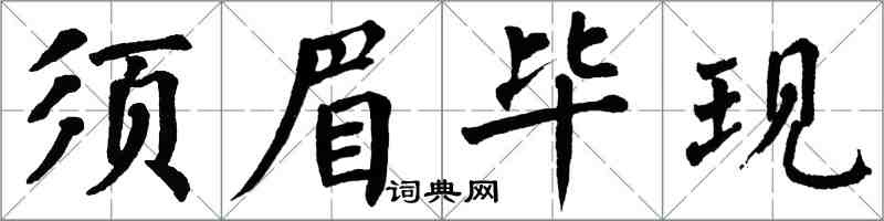 翁闓運鬚眉畢現楷書怎么寫