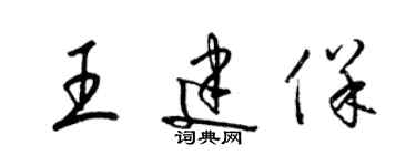 梁錦英王建保草書個性簽名怎么寫