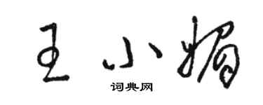 駱恆光王小媚草書個性簽名怎么寫