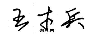 朱錫榮王才兵草書個性簽名怎么寫