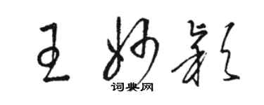 駱恆光王妙穎草書個性簽名怎么寫