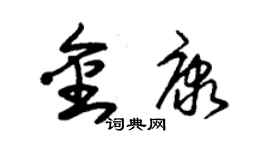 朱錫榮金康草書個性簽名怎么寫