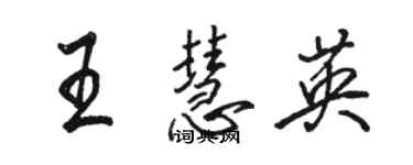 駱恆光王慧英行書個性簽名怎么寫