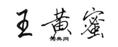 駱恆光王黃蜜行書個性簽名怎么寫