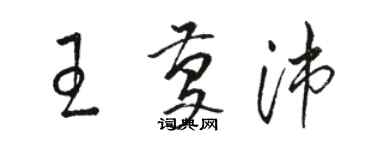 駱恆光王慶沛草書個性簽名怎么寫