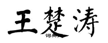 翁闓運王楚濤楷書個性簽名怎么寫