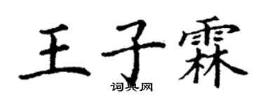 丁謙王子霖楷書個性簽名怎么寫