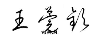 梁錦英王莞欽草書個性簽名怎么寫