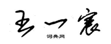 朱錫榮王一宸草書個性簽名怎么寫