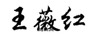 胡問遂王薇紅行書個性簽名怎么寫