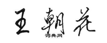 駱恆光王朝花行書個性簽名怎么寫