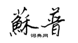 王正良蘇普行書個性簽名怎么寫