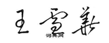 駱恆光王雪華草書個性簽名怎么寫