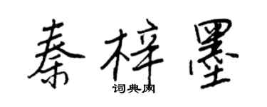 王正良秦梓墨行書個性簽名怎么寫