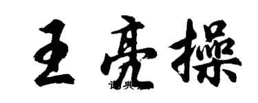 胡問遂王亮操行書個性簽名怎么寫