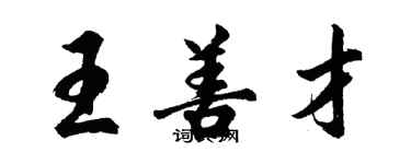 胡問遂王善才行書個性簽名怎么寫