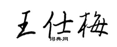 王正良王仕梅行書個性簽名怎么寫
