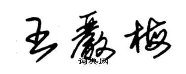 朱錫榮王嚴梅草書個性簽名怎么寫