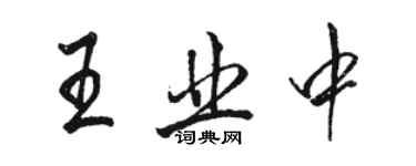 駱恆光王業中行書個性簽名怎么寫