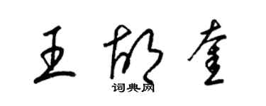 梁錦英王胡奎草書個性簽名怎么寫