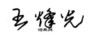 朱錫榮王烽光草書個性簽名怎么寫