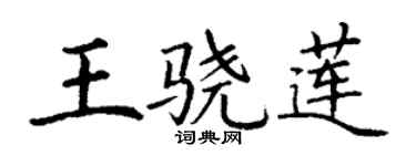 丁謙王驍蓮楷書個性簽名怎么寫
