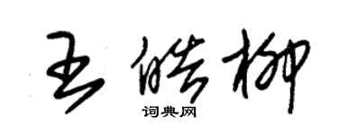 朱錫榮王皓柳草書個性簽名怎么寫