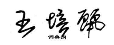 朱錫榮王培麗草書個性簽名怎么寫