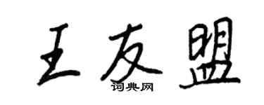 王正良王友盟行書個性簽名怎么寫