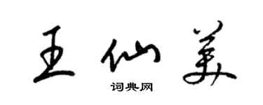 梁錦英王仙美草書個性簽名怎么寫