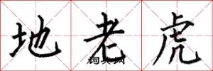 何伯昌地老虎楷書怎么寫