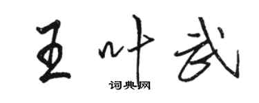 駱恆光王葉武行書個性簽名怎么寫