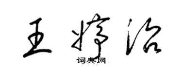 梁錦英王婷治草書個性簽名怎么寫