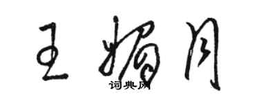 駱恆光王媚月草書個性簽名怎么寫